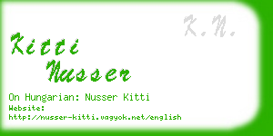 kitti nusser business card